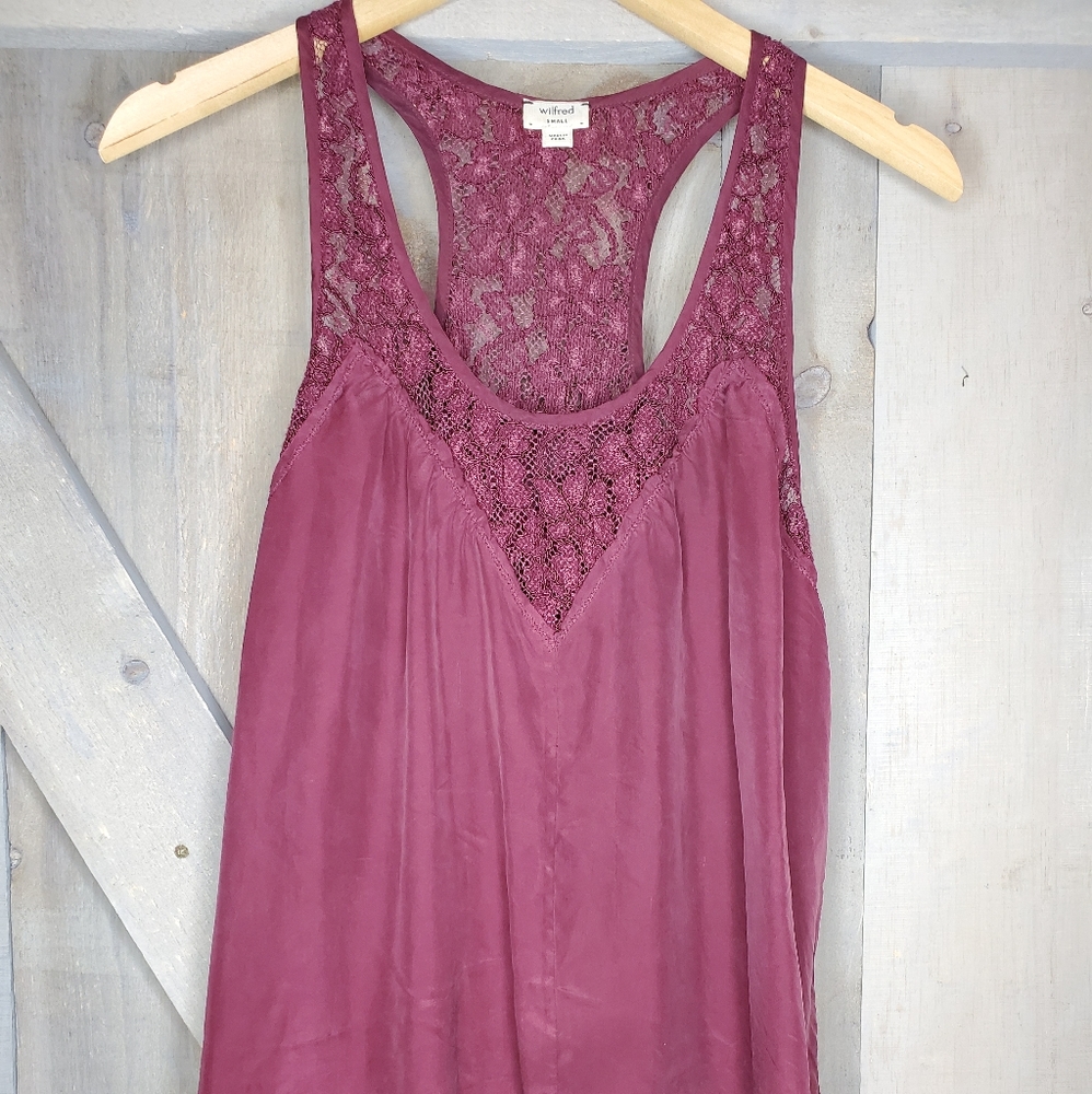 Wilfred silk top with lace
